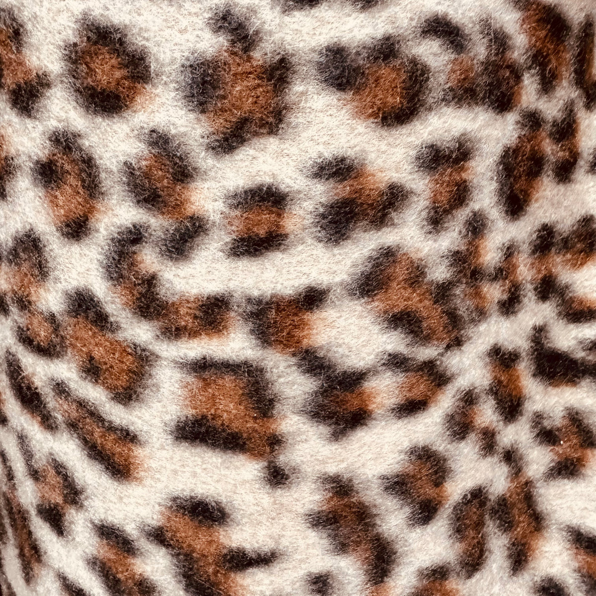 Faux Fur Fabric, Leopard Spot, Beige & Brown, Short Pile(#FFS07) - By the Yard