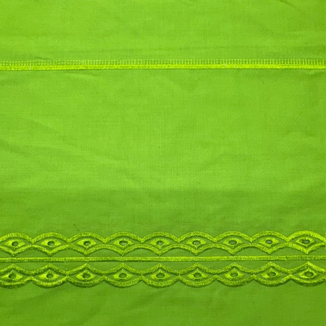 Embroidery Lace Cotton-Poly Fabric, 9 Colors, Different Patterns - By the Yard