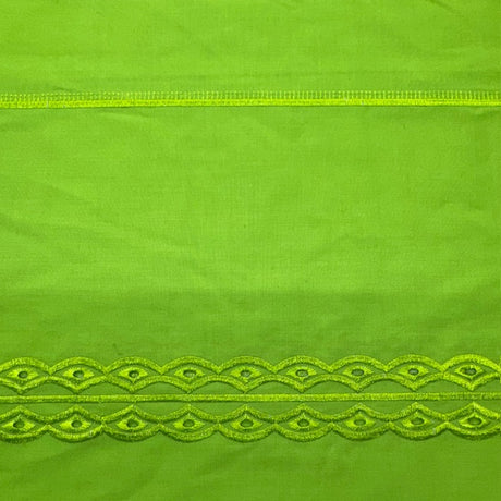 Embroidery Lace Cotton-Poly Fabric, 9 Colors, Different Patterns - By the Yard