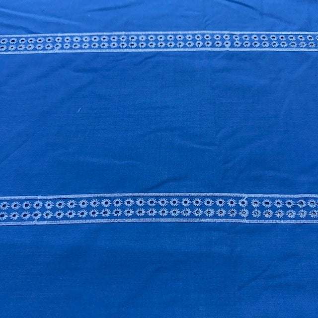 Embroidery Lace Cotton-Poly Fabric, 9 Colors, Different Patterns - By the Yard