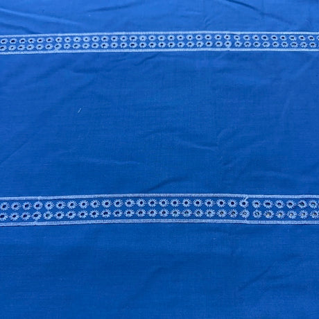 Embroidery Lace Cotton-Poly Fabric, 9 Colors, Different Patterns - By the Yard