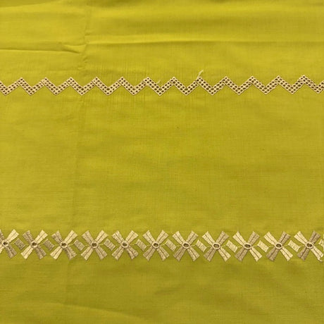 Embroidery Lace Cotton-Poly Fabric, 9 Colors, Different Patterns - By the Yard