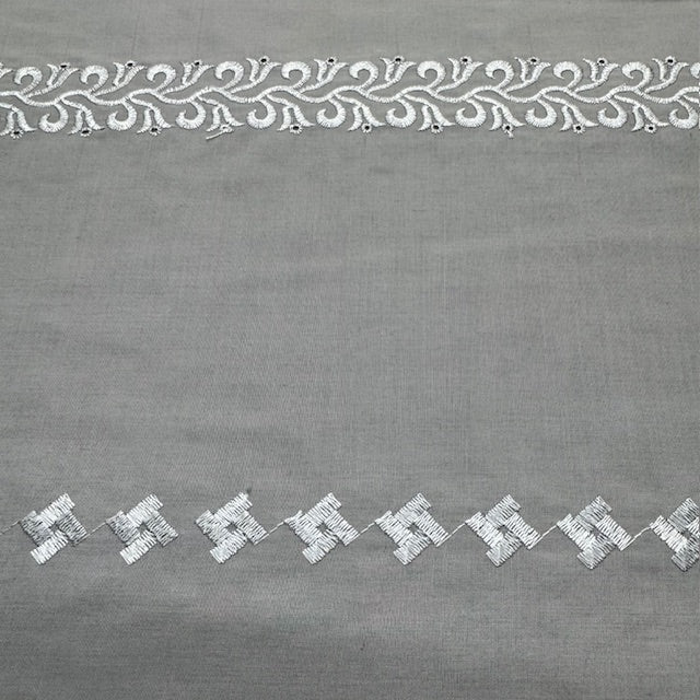 Embroidery Lace Cotton-Poly Fabric, 9 Colors, Different Patterns - By the Yard