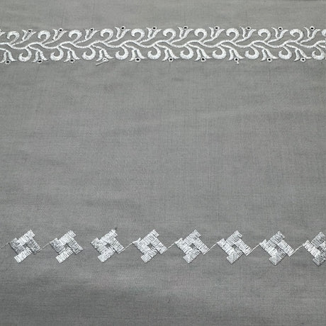 Embroidery Lace Cotton-Poly Fabric, 9 Colors, Different Patterns - By the Yard