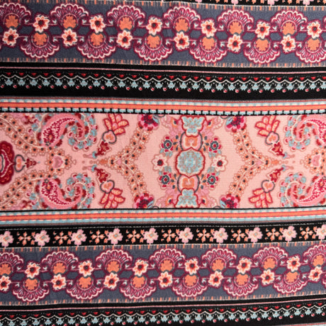 Jersey Knit Fabric, Ornamental Motifs , Horizontal Stripes(5 Styles) - By the Yard