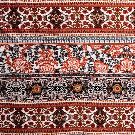 Jersey Knit Fabric, Ornamental Motifs , Horizontal Stripes(5 Styles) - By the Yard
