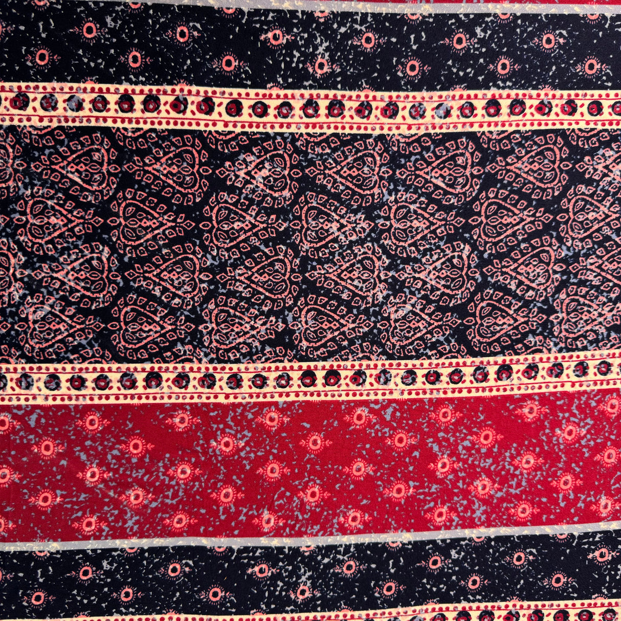 Jersey Knit Fabric, Ornamental Motifs , Horizontal Stripes(5 Styles) - By the Yard