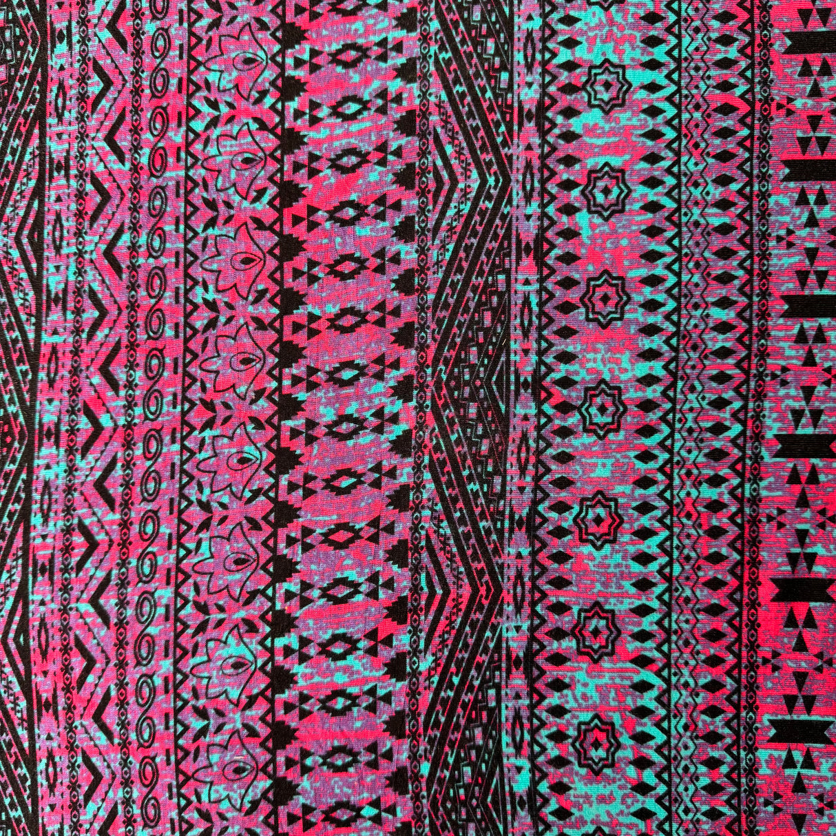 Jersey Knit Fabric, Bohemian Ethnic-Inspired Pattern(4 Types) - By the Yard