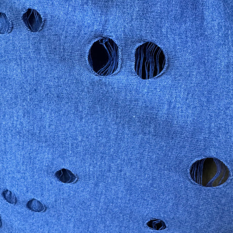 Jersey Knit Fabric, Laser-Cut Oval Cutout, Soft Modern Feminine(7 Types) - By the Yard