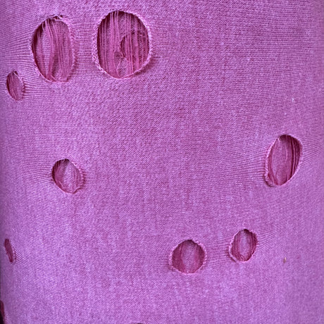 Jersey Knit Fabric, Laser-Cut Oval Cutout, Soft Modern Feminine(7 Types) - By the Yard