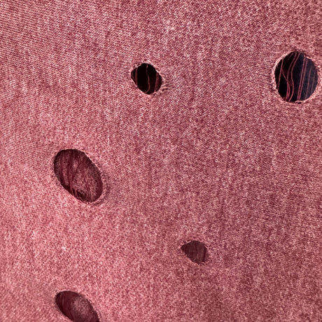 Jersey Knit Fabric, Laser-Cut Oval Cutout, Soft Modern Feminine(7 Types) - By the Yard