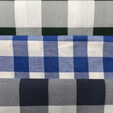 Cotton-Blend Fabric, Medium/Large Color-Block Check(3 Colors) - By the Yard