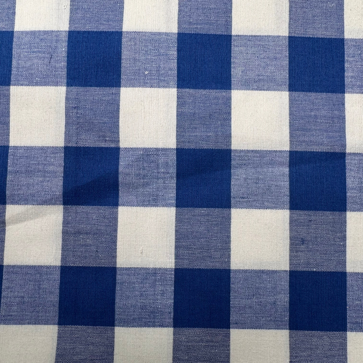 Cotton-Blend Fabric, Medium/Large Color-Block Check(3 Colors) - By the Yard