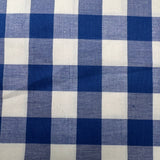 Cotton-Blend Fabric, Medium/Large Color-Block Check(3 Colors) - By the Yard
