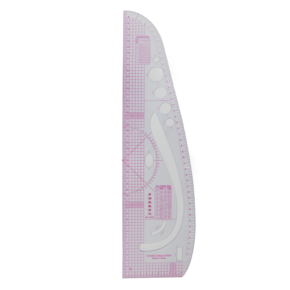 Plastic Rulers: 14 Curved Rulers, 1 Tringle Scale Ruler, 1 Pattern Ruler