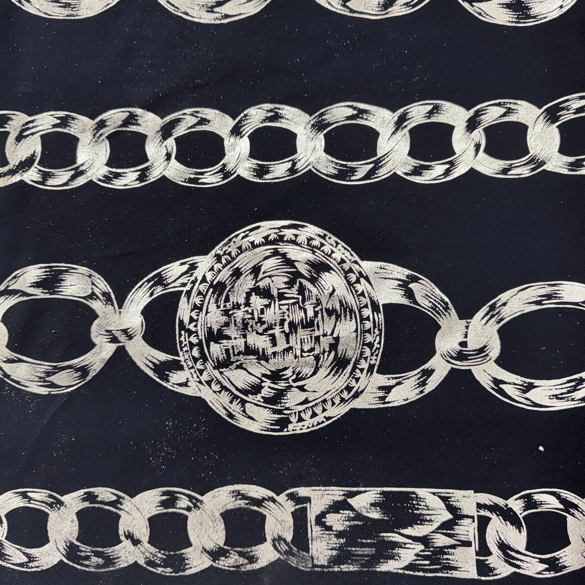 Poly-Blend Fabric, Chain Link & Medallion(4 Colors) - By the Yard