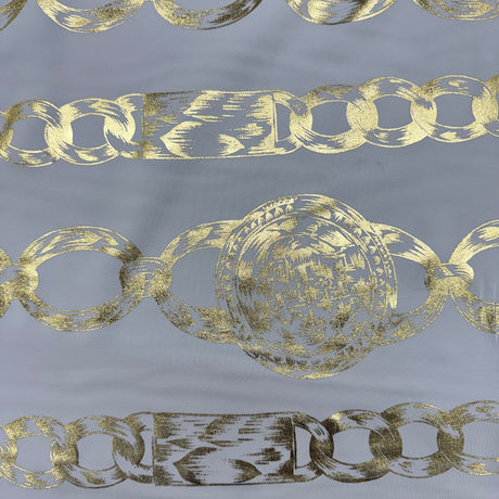 Poly-Blend Fabric, Chain Link & Medallion(4 Colors) - By the Yard