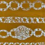 Poly-Blend Fabric, Chain Link & Medallion(4 Colors) - By the Yard