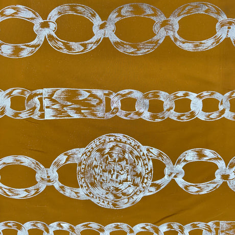 Poly-Blend Fabric, Chain Link & Medallion(4 Colors) - By the Yard