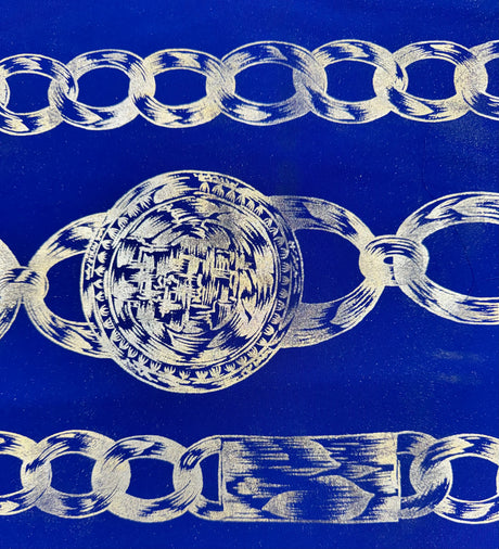 Poly-Blend Fabric, Chain Link & Medallion(4 Colors) - By the Yard