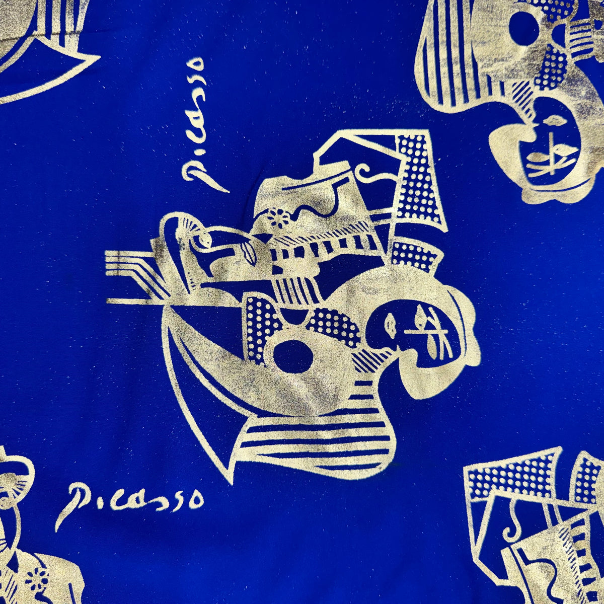 Poly-Blend Fabric, Abstract Portrait, Cubist-Inspired(2 Colors) - By the Yard