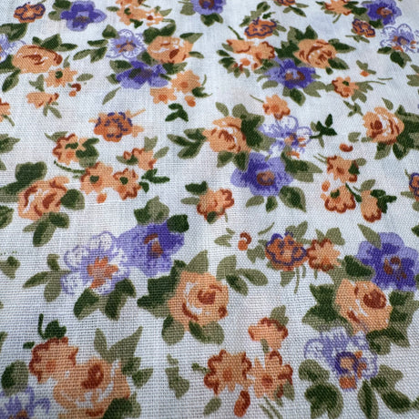 Cotton-Poly Blend Fabric, Rose $ Wildflower Scattered Pattern(5 Styles) - By the Yard