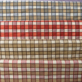Cotton-Blend Fabric, Small Color-Block Check(4 Colors) - By the Yard