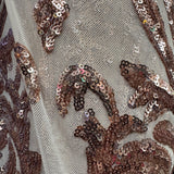Sequin Mesh Fabric, Glamorous Sequined with A Formalwear Aesthetic(14 Styles) - By the Yard