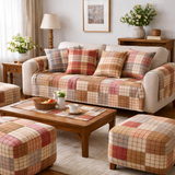 Cotton-Blend Fabric, Small Color-Block Check(4 Colors) - By the Yard