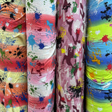 Jersey Knit Fabric, Street Art Splash Print(4 Styles) - By the Yard