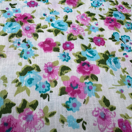 Cotton-Poly Blend Fabric, Rose $ Wildflower Scattered Pattern(5 Styles) - By the Yard