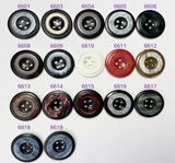 Button, Plastic Resin, RENO Italy, 36L(7/8"), 1 Gross Box, for Sewing & Craft, Art & Deco