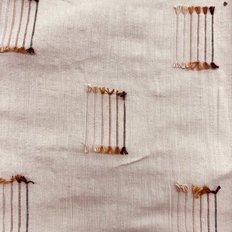 Upholstery Fabric, Subtle Embroidered Stripe with Tassel Detail(4 Colors) - By the Yard