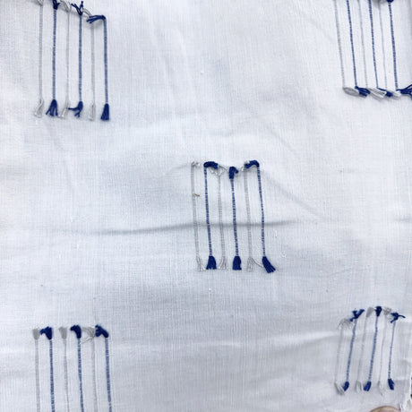 Upholstery Fabric, Subtle Embroidered Stripe with Tassel Detail(4 Colors) - By the Yard