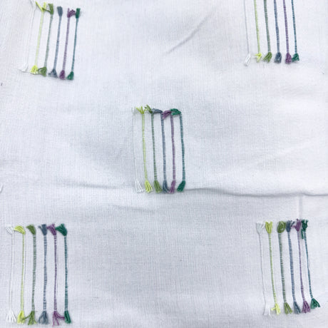 Upholstery Fabric, Subtle Embroidered Stripe with Tassel Detail(4 Colors) - By the Yard