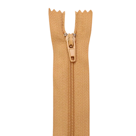 Plastic Normal Zippers: 18", Closed-End, All-Purpose, Neutral Shade
