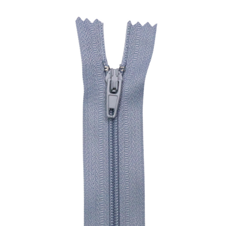 Plastic Normal Zippers: 18", Closed-End, All-Purpose, GRAY Shade