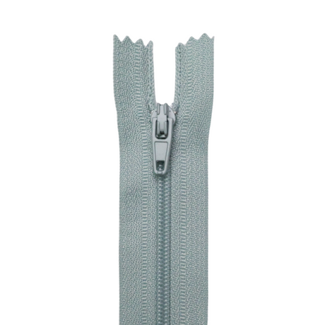 Plastic Normal Zippers: 18", Closed-End, All-Purpose, GRAY Shade