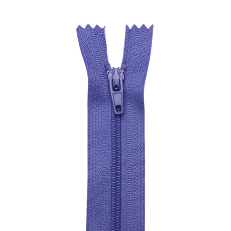 Plastic Normal Zippers: 18", Closed-End, All-Purpose, PURPLE Shade