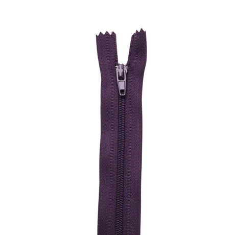 Plastic  Normal Zippers: 24", Closed-End, All-Purpose, PURPLE Shade