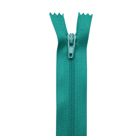 Plastic Normal Zippers: 24", Closed-End, All-Purpose, GREEN Shade