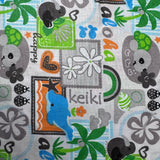 Cotton-Blend Fabric, Hawaiian Tropical Style(4 Styles) - By the Yard