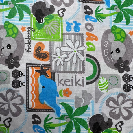 Cotton-Blend Fabric, Hawaiian Tropical Style(4 Styles) - By the Yard