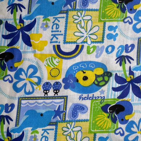 Cotton-Blend Fabric, Hawaiian Tropical Style(4 Styles) - By the Yard