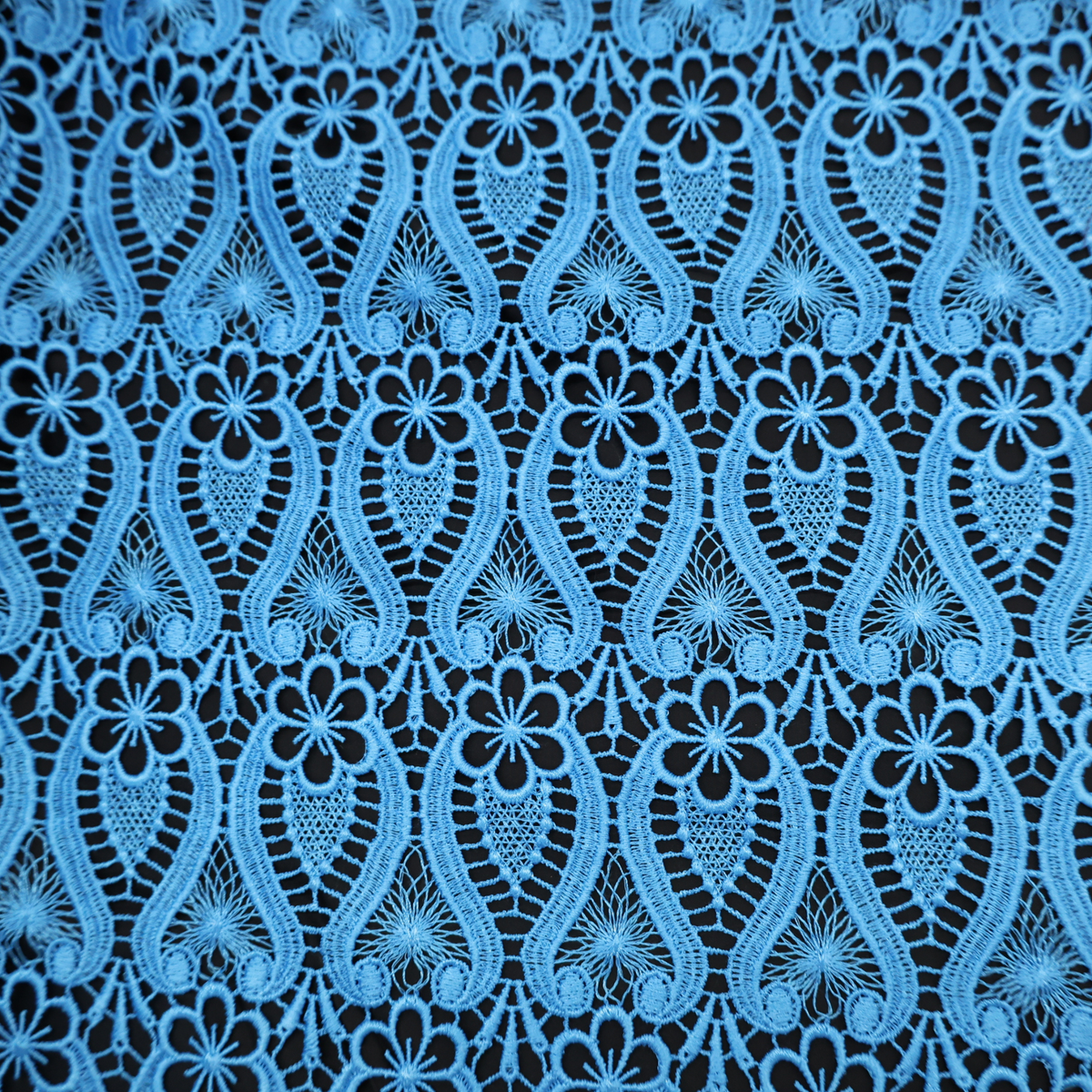 Embroidered Lace Fabric –Blue(#ELA07)/By the Yard
