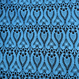 Embroidered Lace Fabric –Blue(#ELA07)/By the Yard