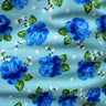 Cartoon Floral Print Poly Fabric Collection – Blue Rose, Garden Bloom & Doodle Flower Designs - By the Yard
