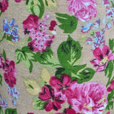Cartoon Floral Print Poly Fabric Collection – Blue Rose, Garden Bloom & Doodle Flower Designs - By the Yard
