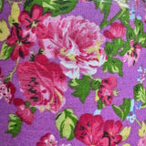 Cartoon Floral Print Poly Fabric Collection – Blue Rose, Garden Bloom & Doodle Flower Designs - By the Yard