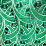 Cutwork Embroidered Lace Fabric, Green, By the Yard